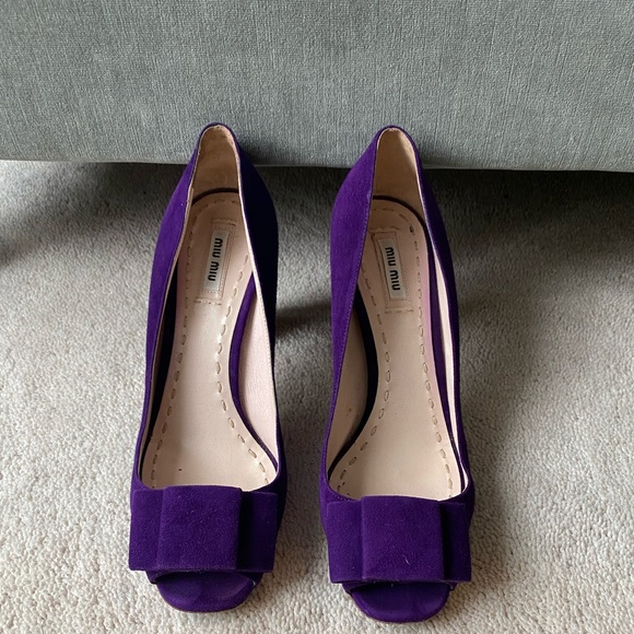 Miu miu suede purple pumps - Picture 1 of 7